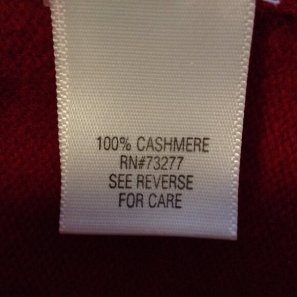Apt. 9 "XL" 100% Red Cashmere Sweater, Quite Luxury, Couture, Classic Quality - Picture 4 of 5